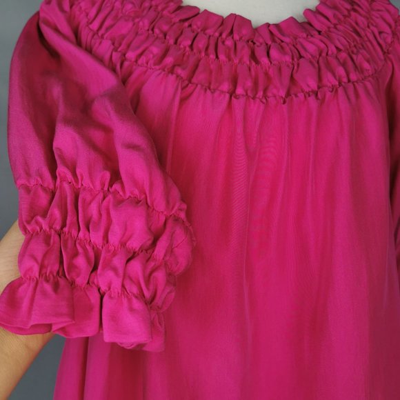 P.A.R.O.S.H Off The Shoulder Fusha Blouse - Picture 2 of 7